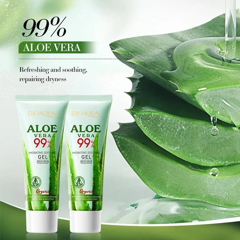 99% Pure Organic Aloe Vera Gel - After-Sun Soothing & Hydrating Gel