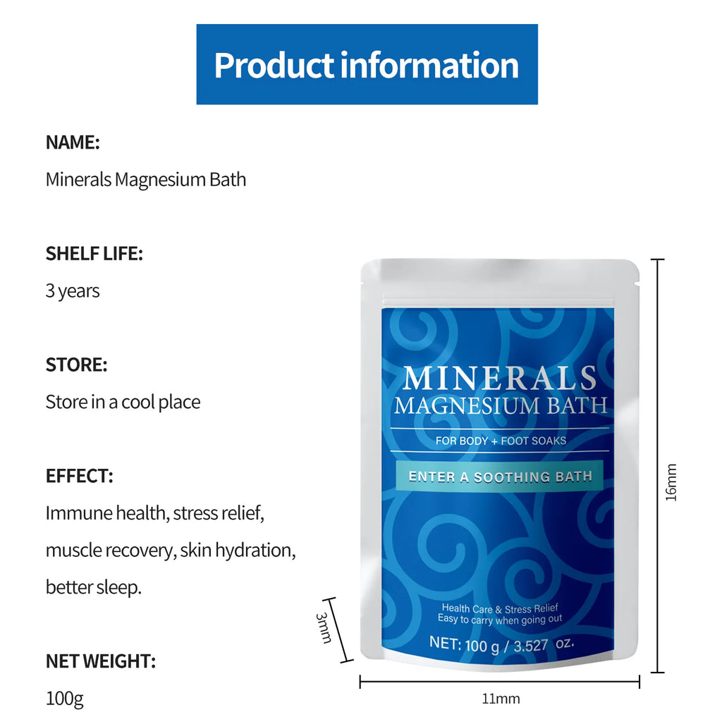Pure Epsom Bath Salt - Muscle Relaxation & Sore Joint Soaking Therapy