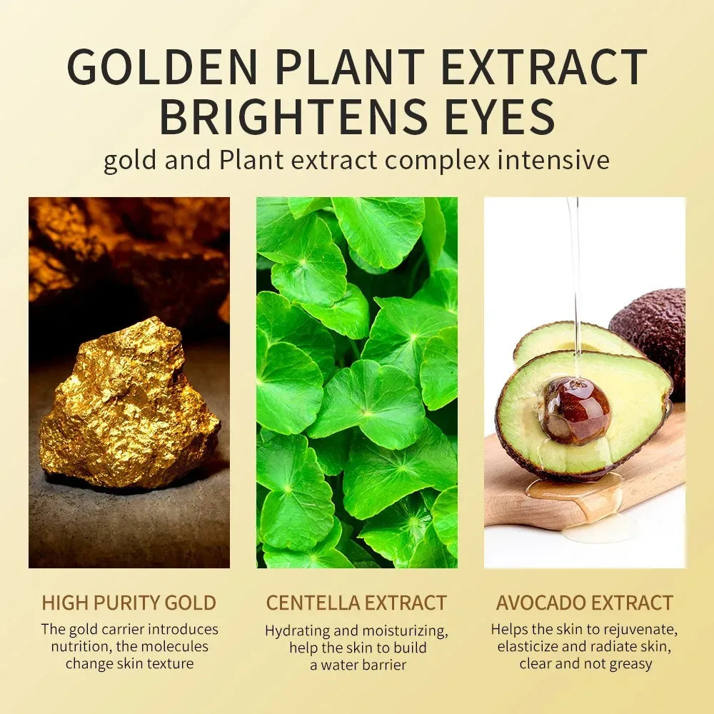 24K Gold Collagen Eye Mask - Anti-Dark Circle & Under-Eye Plumping Patches