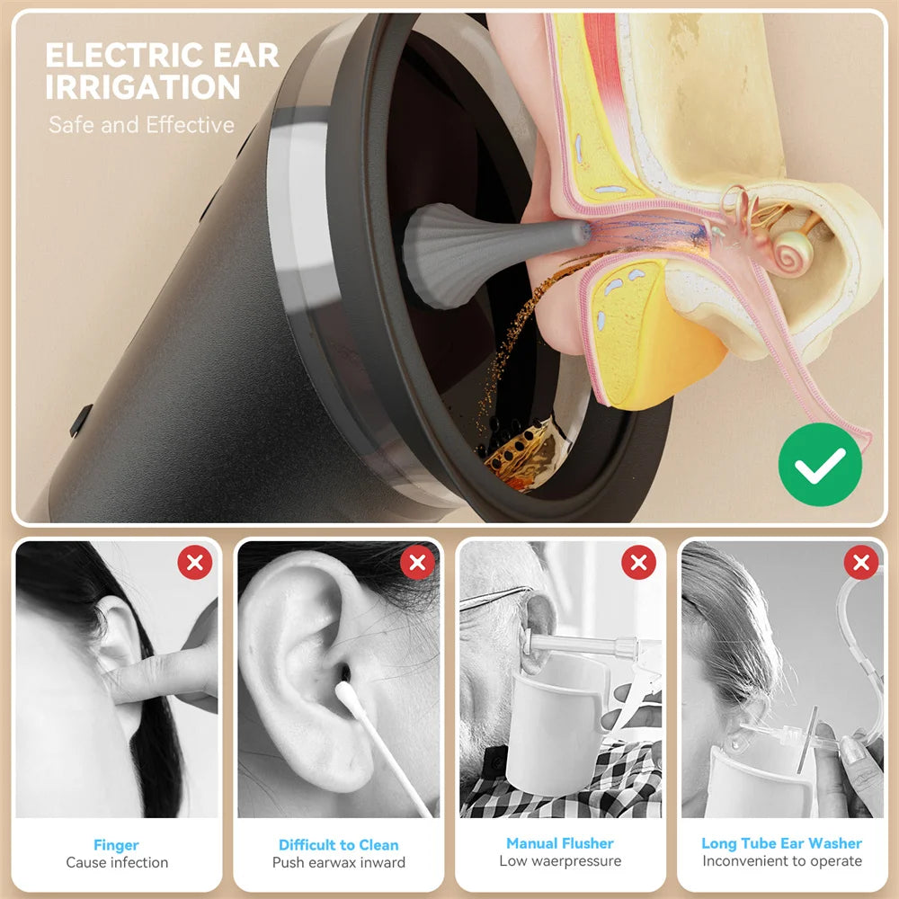 Safe Electric Ear Wax Removal Kit - Smart Vacuum Ear Cleaning Tool
