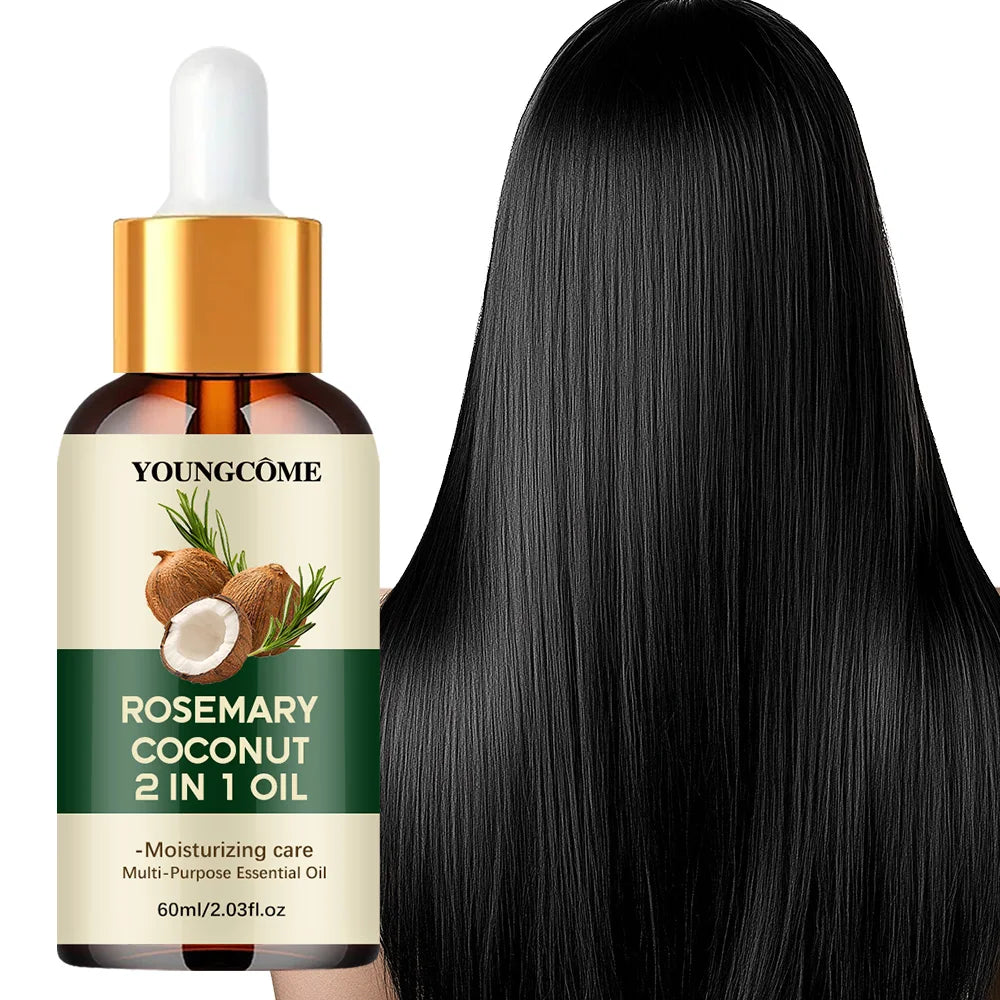 Organic Rosemary Mint Hair Oil - Scalp Nourishment & Length Retention