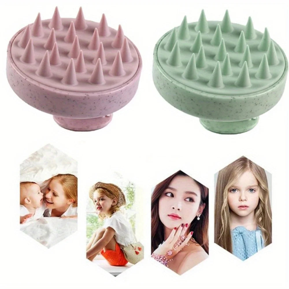 Silicone Scalp Massager Brush - Hair Washing & Dandruff Scrub Tool