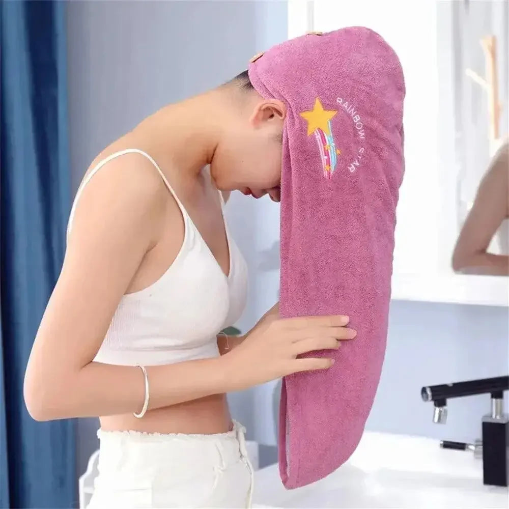 Anti-Frizz Microfiber Hair Towel - Fast Drying Super Absorbent Turban