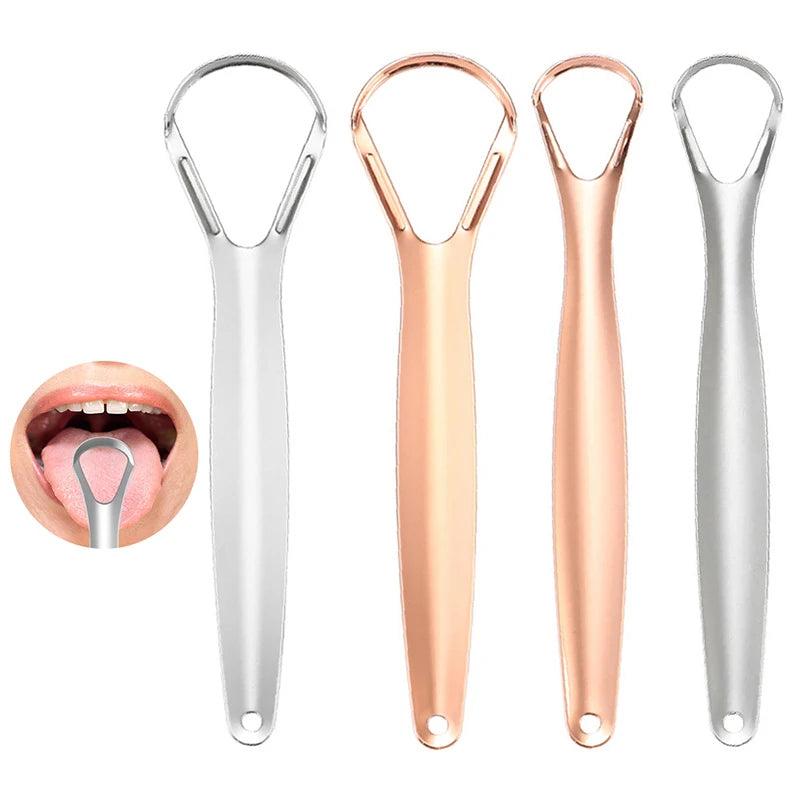 Medical-Grade Stainless Steel Tongue Scraper - Fresh Breath Bad Odor Fix