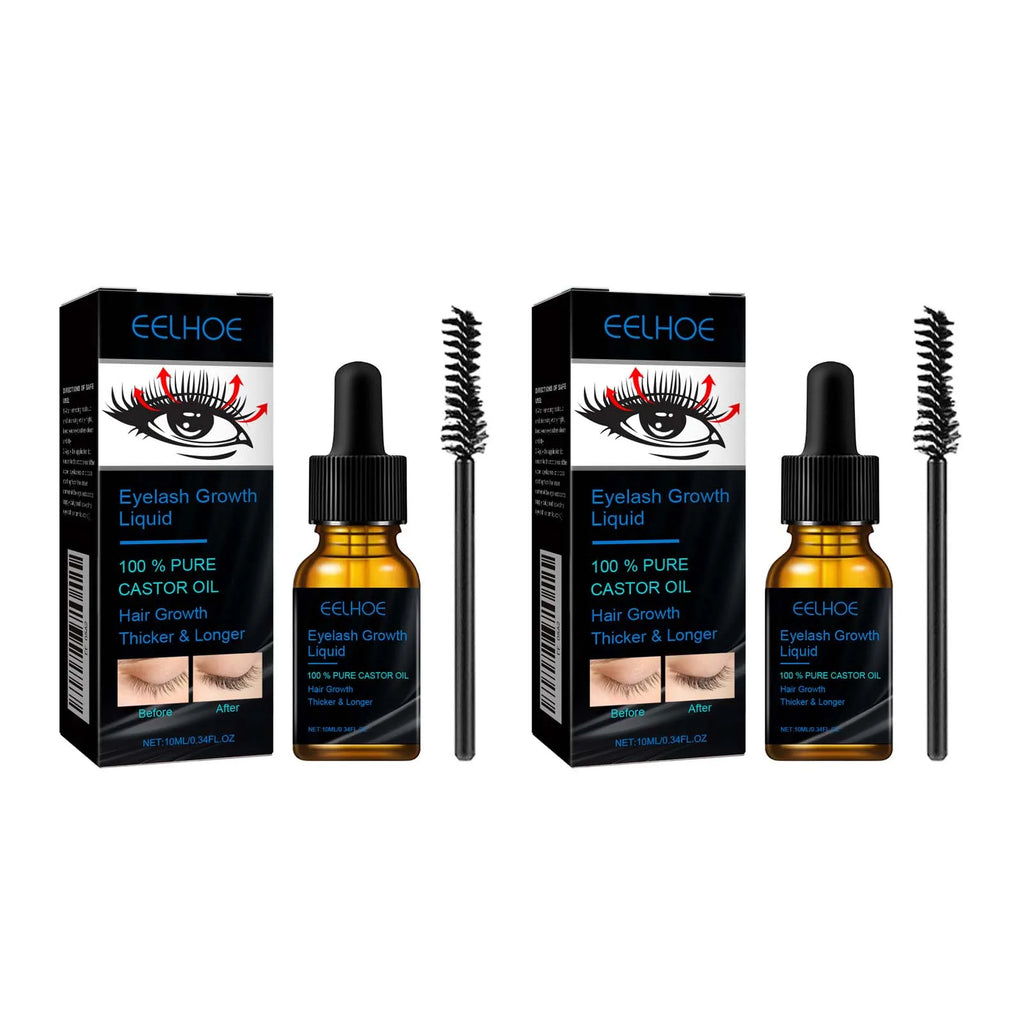 100% Pure Organic Castor Oil - Natural Eyelash & Eyebrow Growth Serum