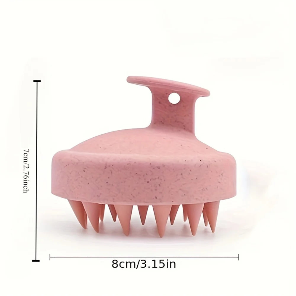 Silicone Scalp Massager Brush - Hair Washing & Dandruff Scrub Tool