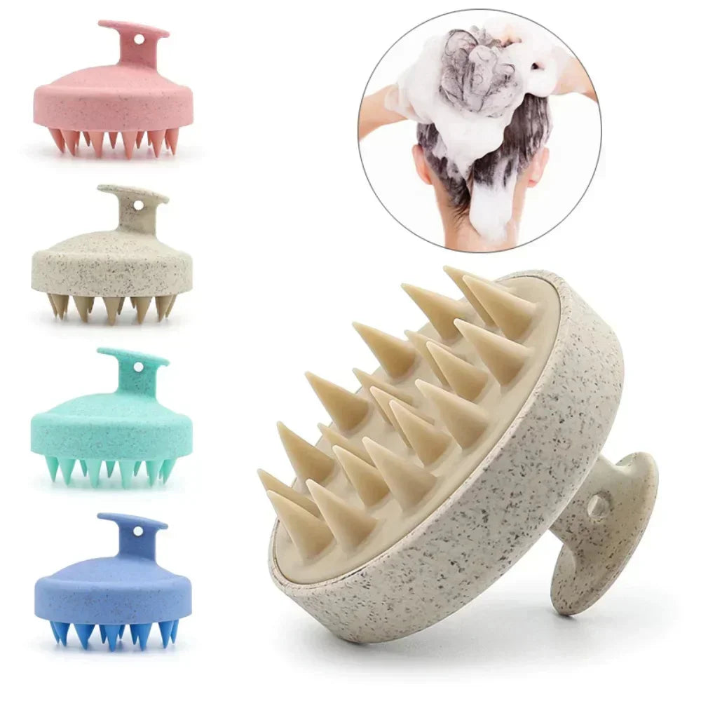 Silicone Scalp Massager Brush - Hair Washing & Dandruff Scrub Tool