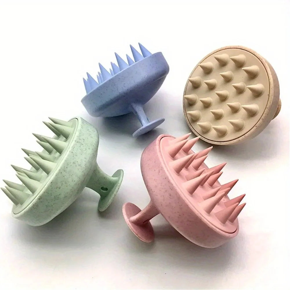 Silicone Scalp Massager Brush - Hair Washing & Dandruff Scrub Tool