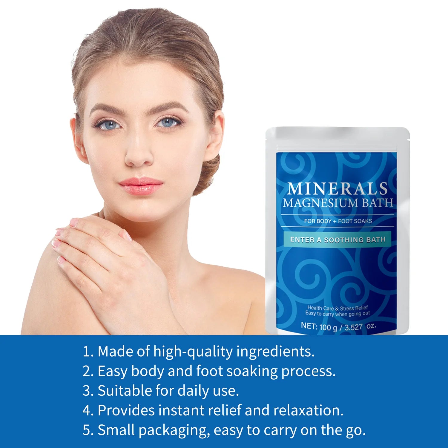 Pure Epsom Bath Salt - Muscle Relaxation & Sore Joint Soaking Therapy