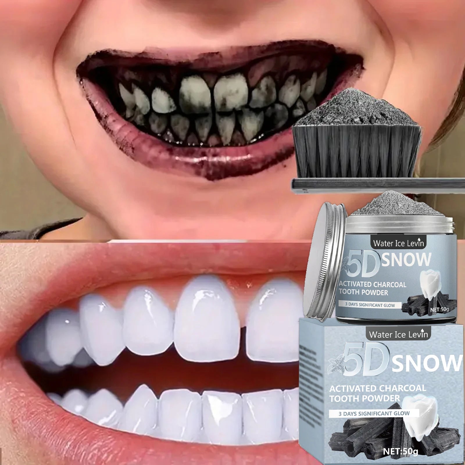 Natural Activated Charcoal Toothpaste - Whitening & Fresh Breath Formula