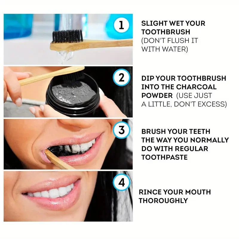 Natural Activated Charcoal Toothpaste - Whitening & Fresh Breath Formula