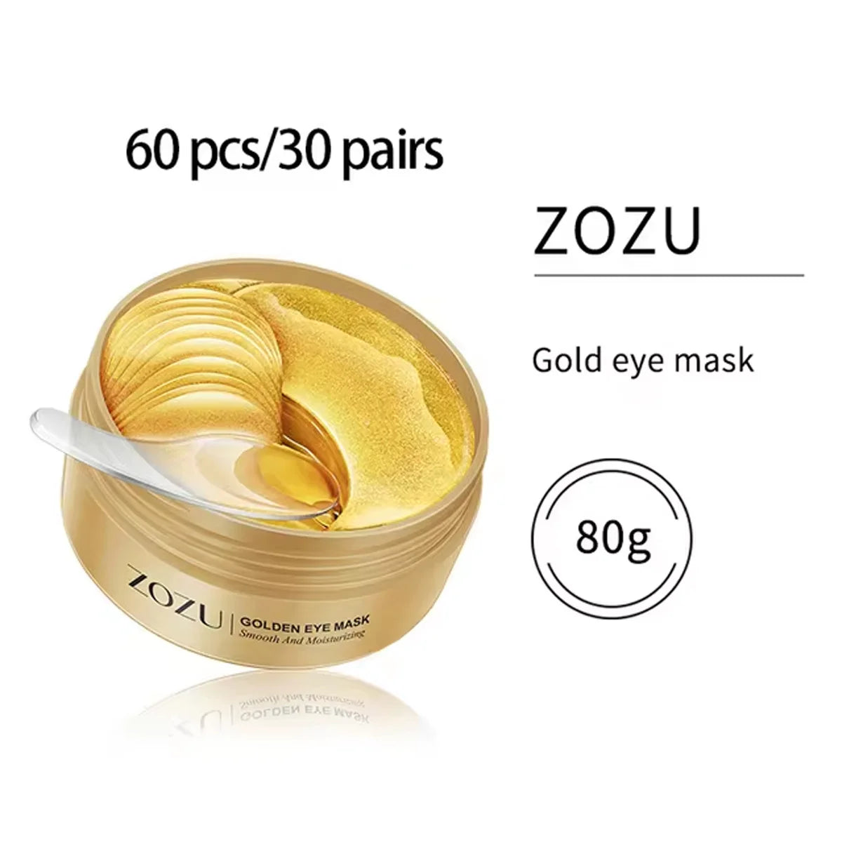 24K Gold Collagen Eye Mask - Anti-Dark Circle & Under-Eye Plumping Patches